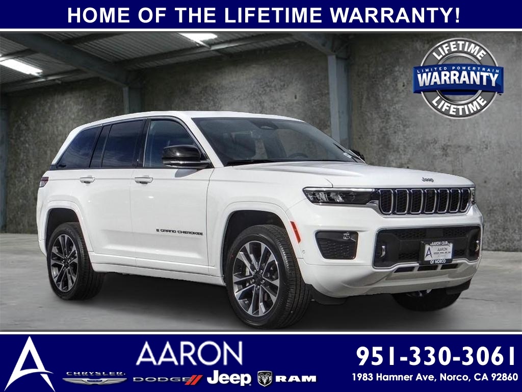 Bright White Clearcoat New 2023 Jeep Grand Cherokee Overland  in Norco, CA