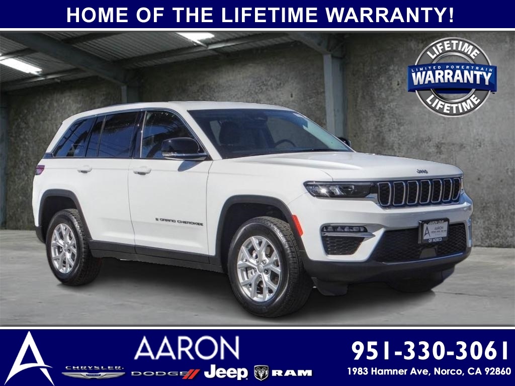 Bright White Clearcoat New 2023 Jeep Grand Cherokee Limited  in Norco, CA