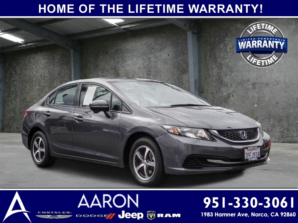 Modern Steel Metallic Used 2015 Honda Civic SE  in Norco, CA