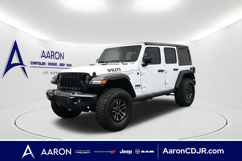 Bright White Clearcoat New 2025 Jeep Wrangler Willys  in Norco, CA