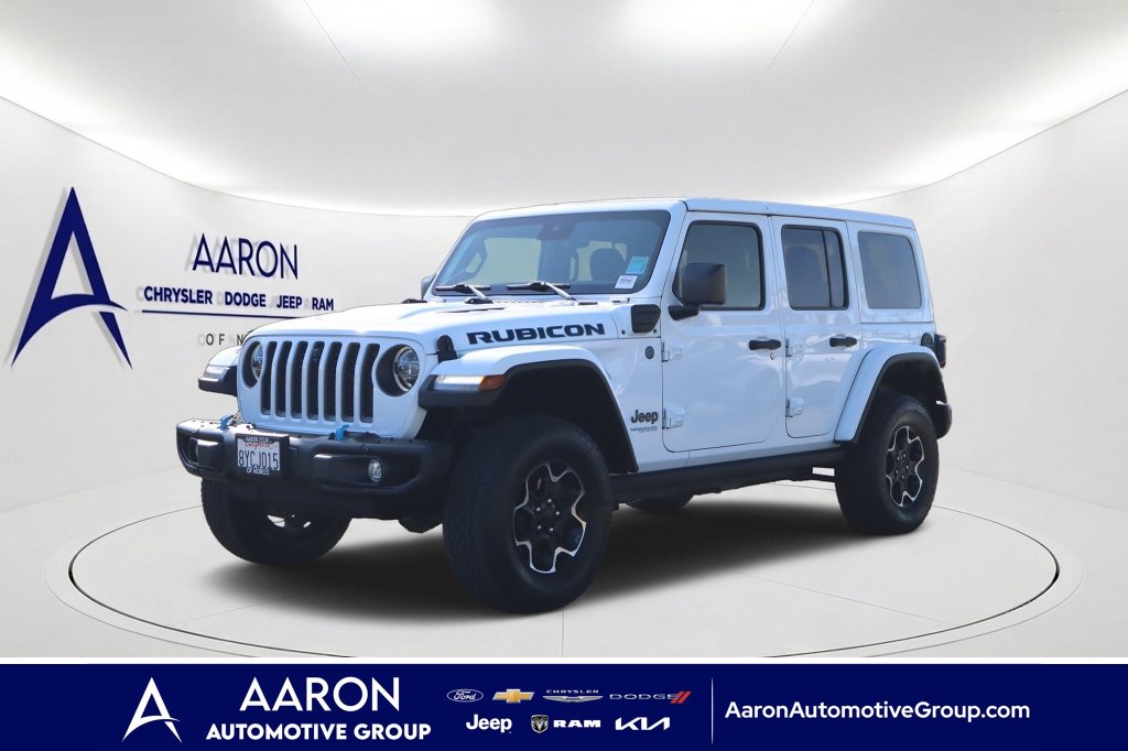 Bright White Clearcoat Used 2021 Jeep Wrangler Unlimited Rubicon 4xe  in Norco, CA