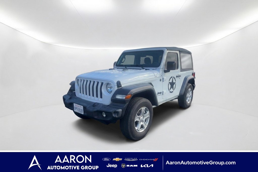 Bright White Clearcoat Used 2023 Jeep Wrangler Sport S  in Norco, CA