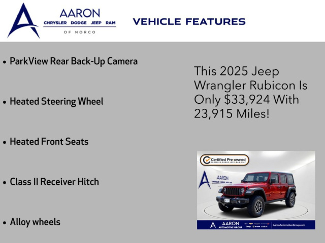 Used 2025 Jeep Wrangler Rubicon  in Norco, CA 9