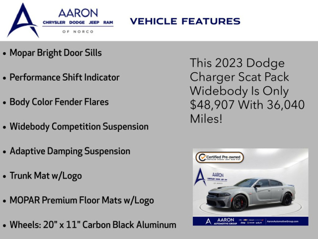 Used 2023 Dodge Charger R/T Scat Pack Widebody  in Norco, CA 13