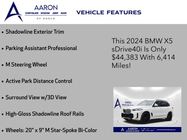 Used 2024 BMW X5 sDrive40i  in Norco, CA 13