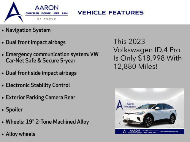 Used 2023 Volkswagen ID.4 Pro  in Norco, CA 4