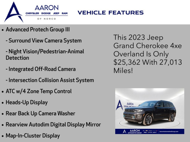 Used 2023 Jeep Grand Cherokee Overland 4xe  in Norco, CA 13