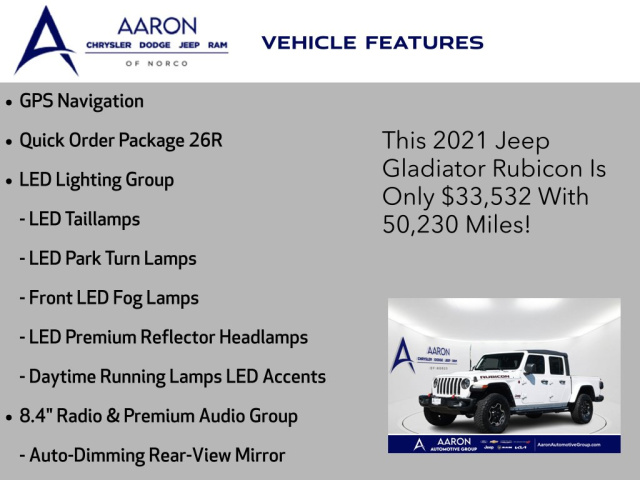 Used 2021 Jeep Gladiator Rubicon  in Norco, CA 4