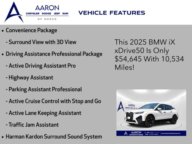Used 2025 BMW iX xDrive50  in Norco, CA 9