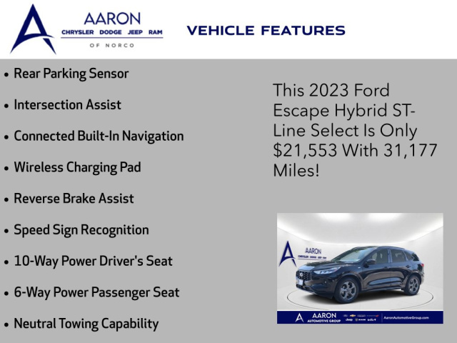 Used 2023 Ford Escape Hybrid ST-Line Select  in Norco, CA 18