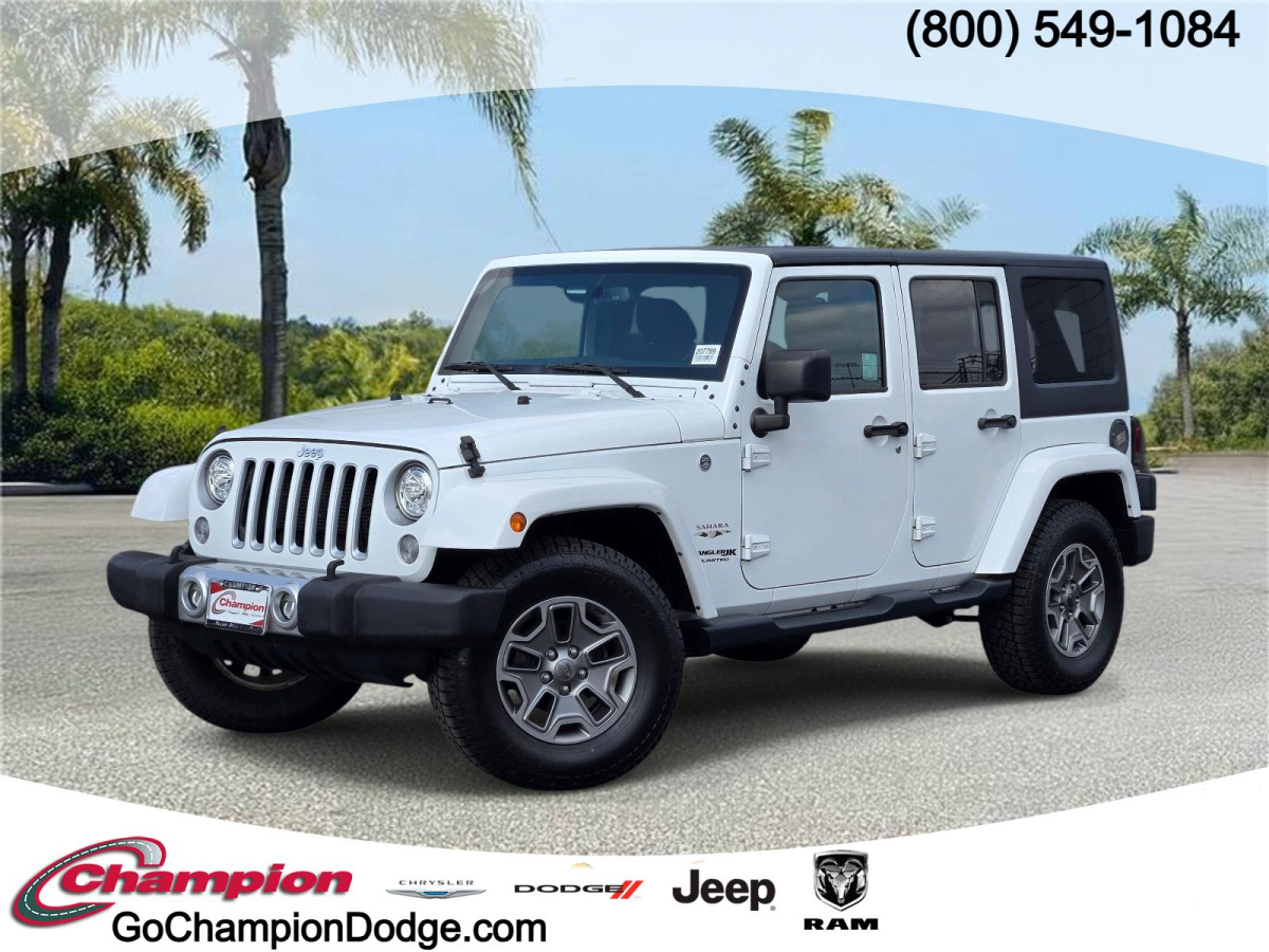 Bright White Clearcoat Used 2018 Jeep Wrangler JK Unlimited Sahara 4x4  in , 