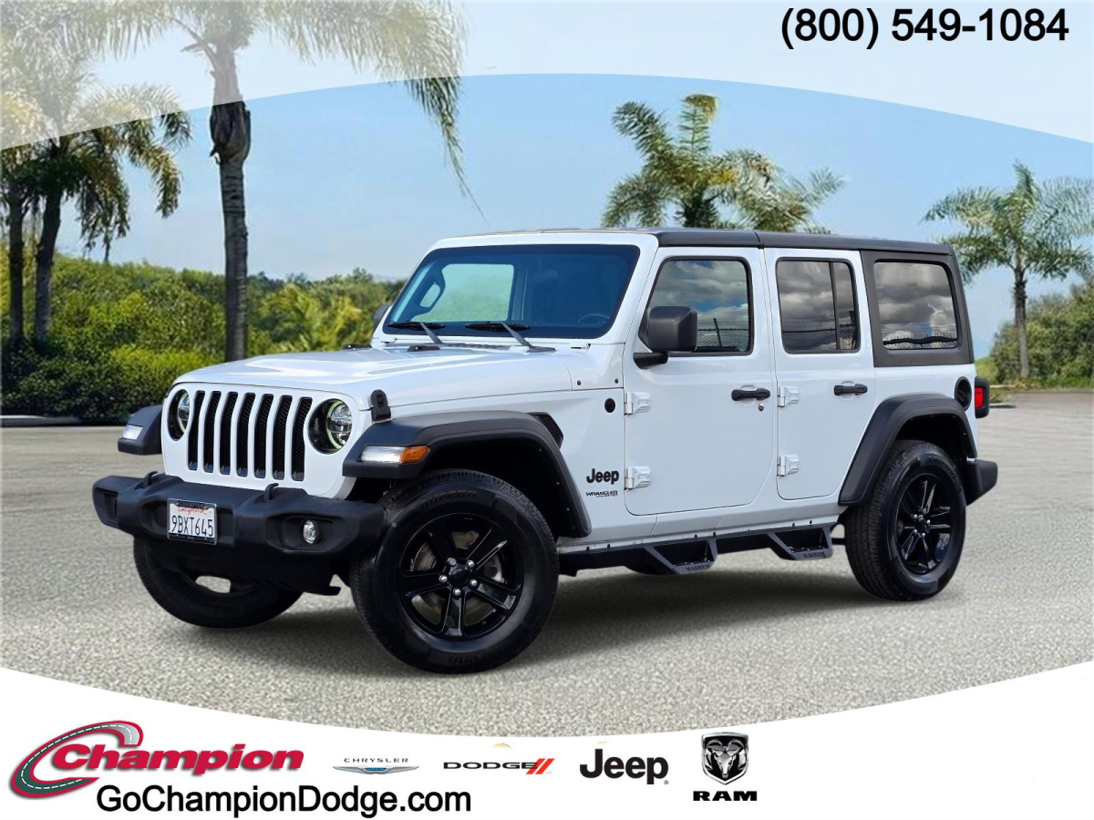 Bright White Clearcoat Used 2022 Jeep Wrangler Unlimited Sport Altitude 4x4  in , 