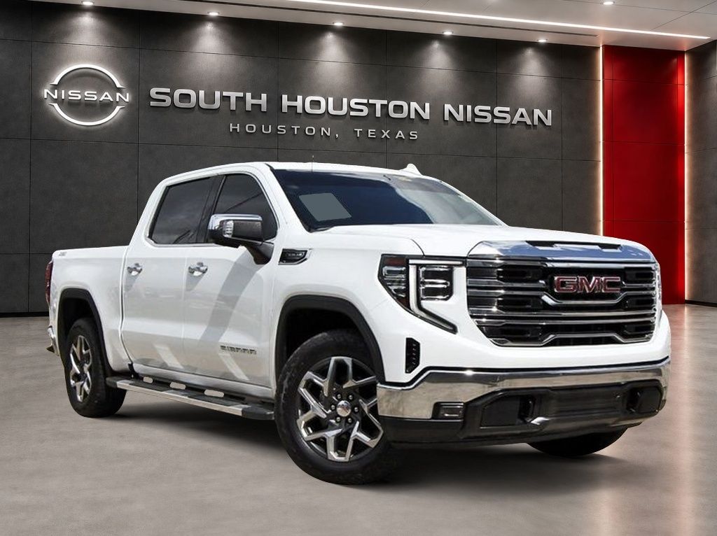 Summit White Used 2023 GMC Sierra 1500 SLT  in Houston, TX