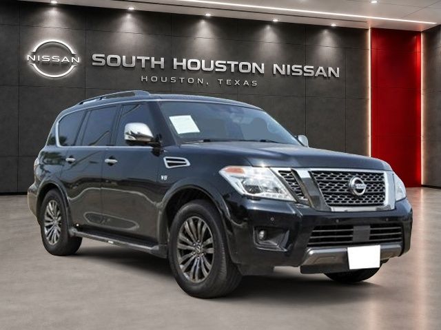 Super Black Used 2019 Nissan Armada Platinum  in Houston, TX